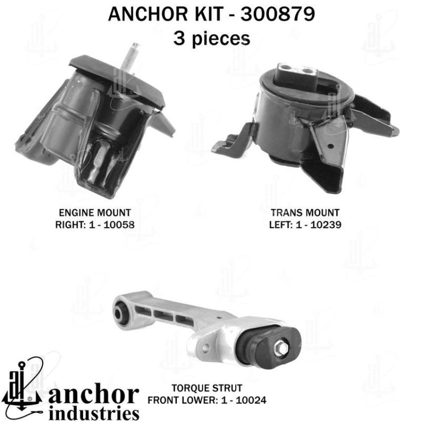 ANCHOR MOUNTS 300879 ENGINE MNT KIT