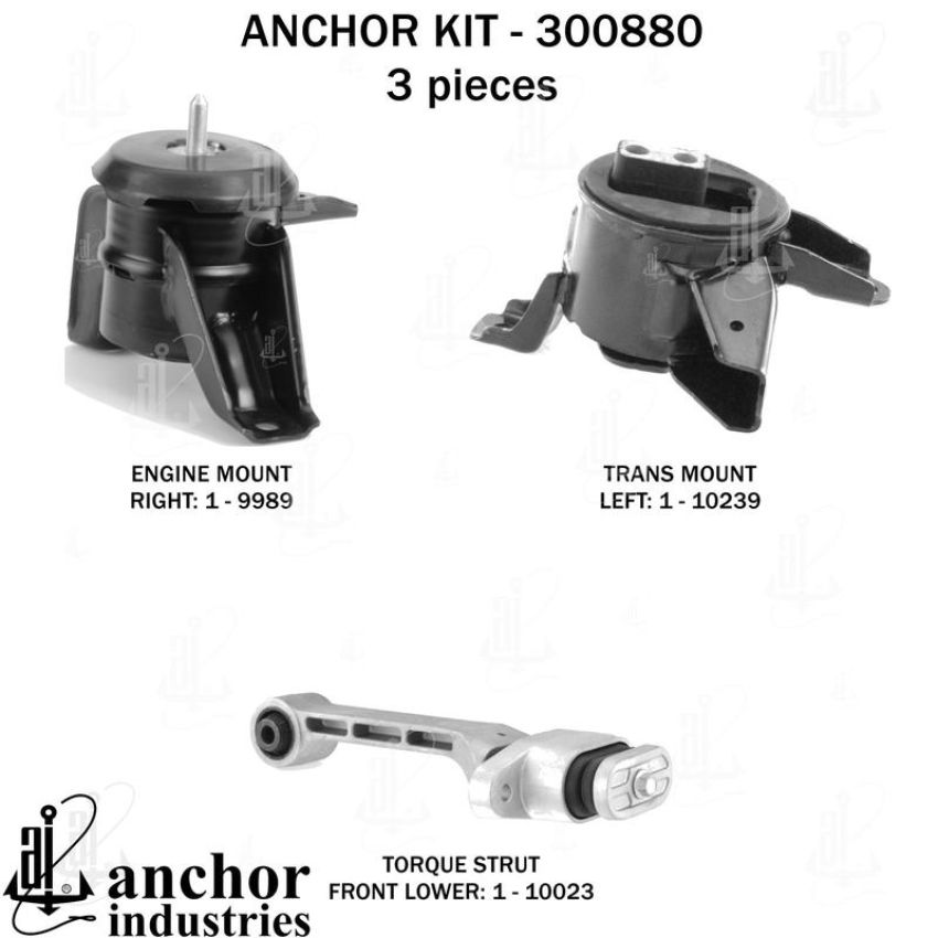 ANCHOR MOUNTS 300880 ENGINE MNT KIT