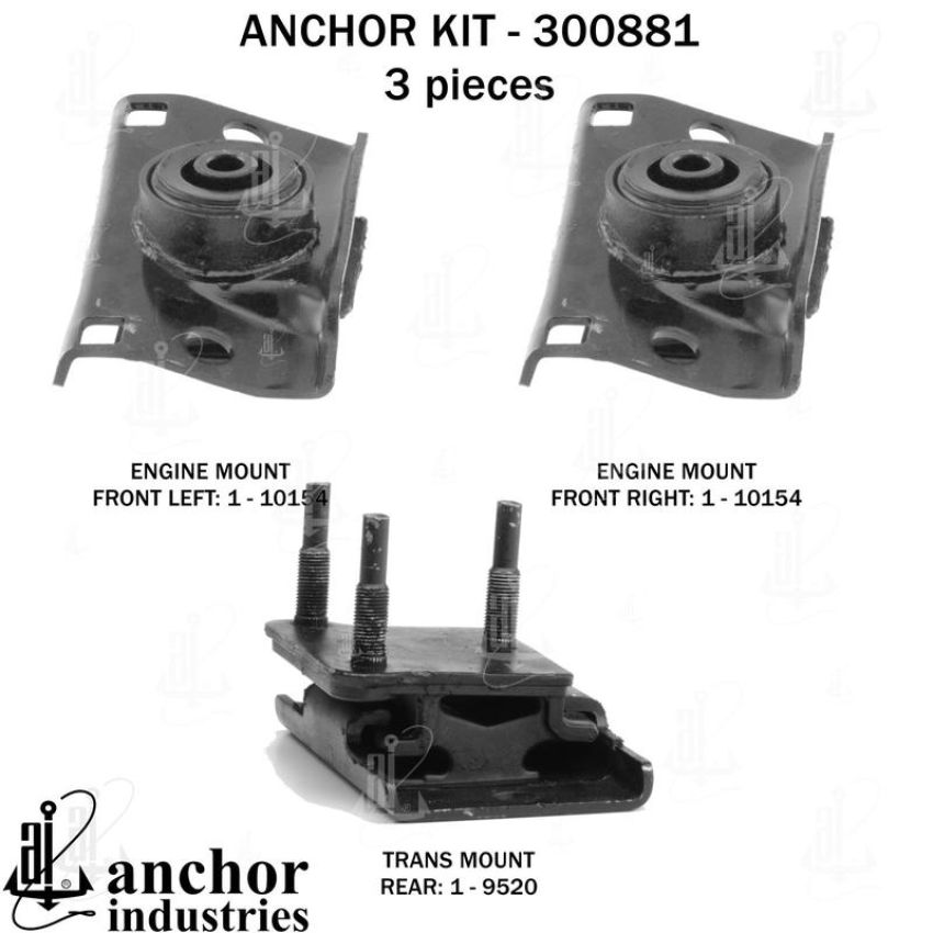 ANCHOR MOUNTS 300881 ENGINE MNT KIT