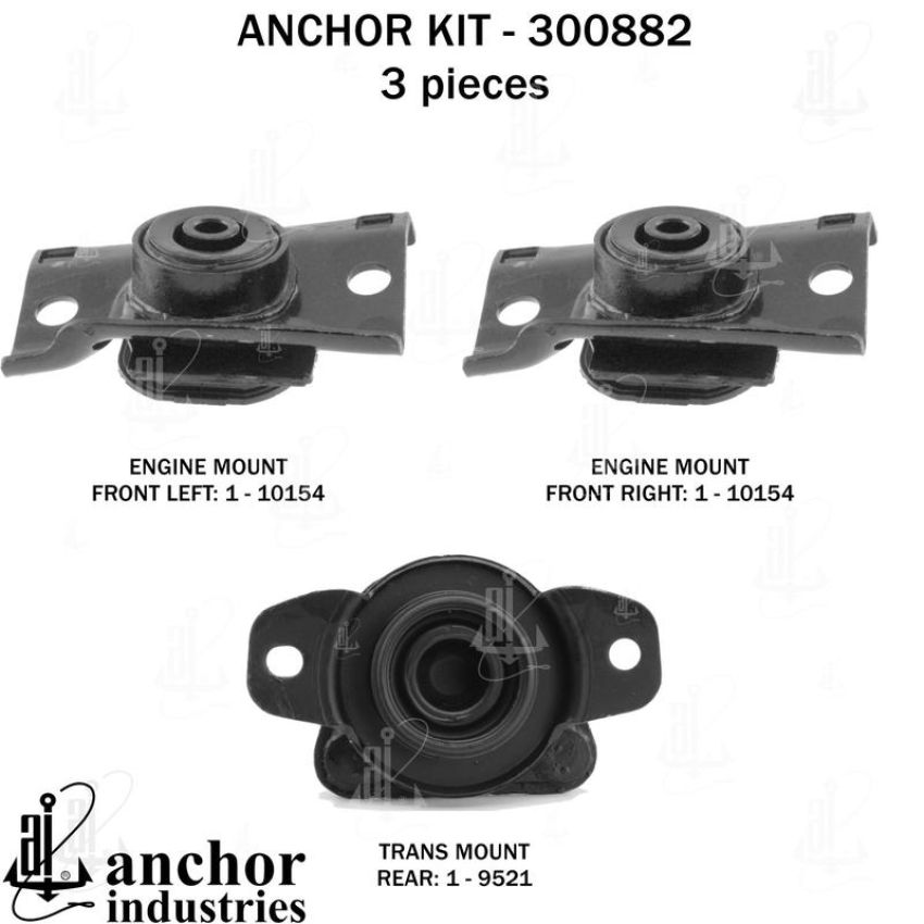 ANCHOR MOUNTS 300882 ENGINE MNT KIT