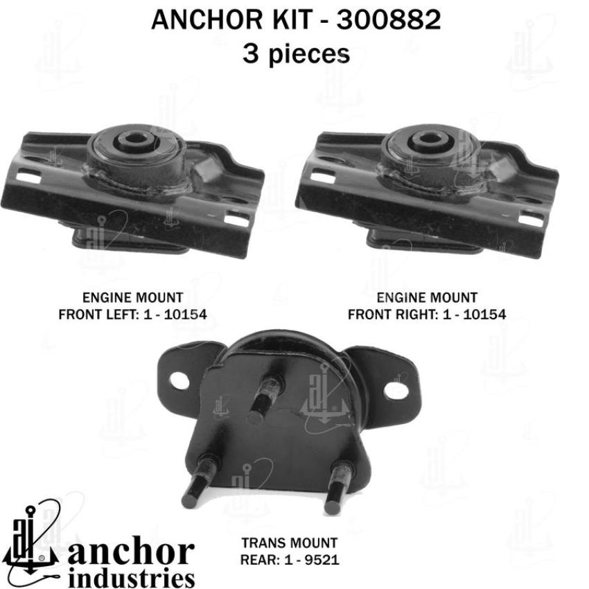 ANCHOR MOUNTS 300882 ENGINE MNT KIT