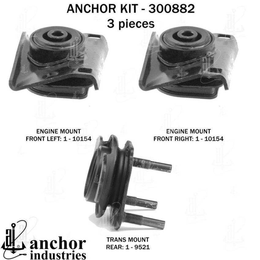 ANCHOR MOUNTS 300882 ENGINE MNT KIT