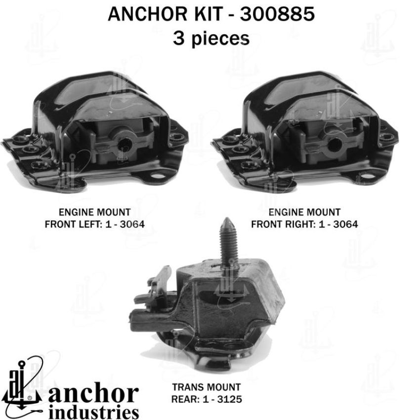 ANCHOR MOUNTS 300885 ENGINE MNT KIT