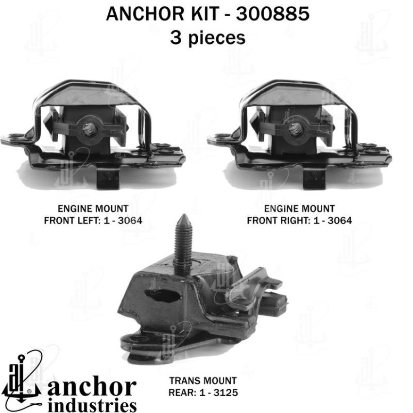 ANCHOR MOUNTS 300885 ENGINE MNT KIT