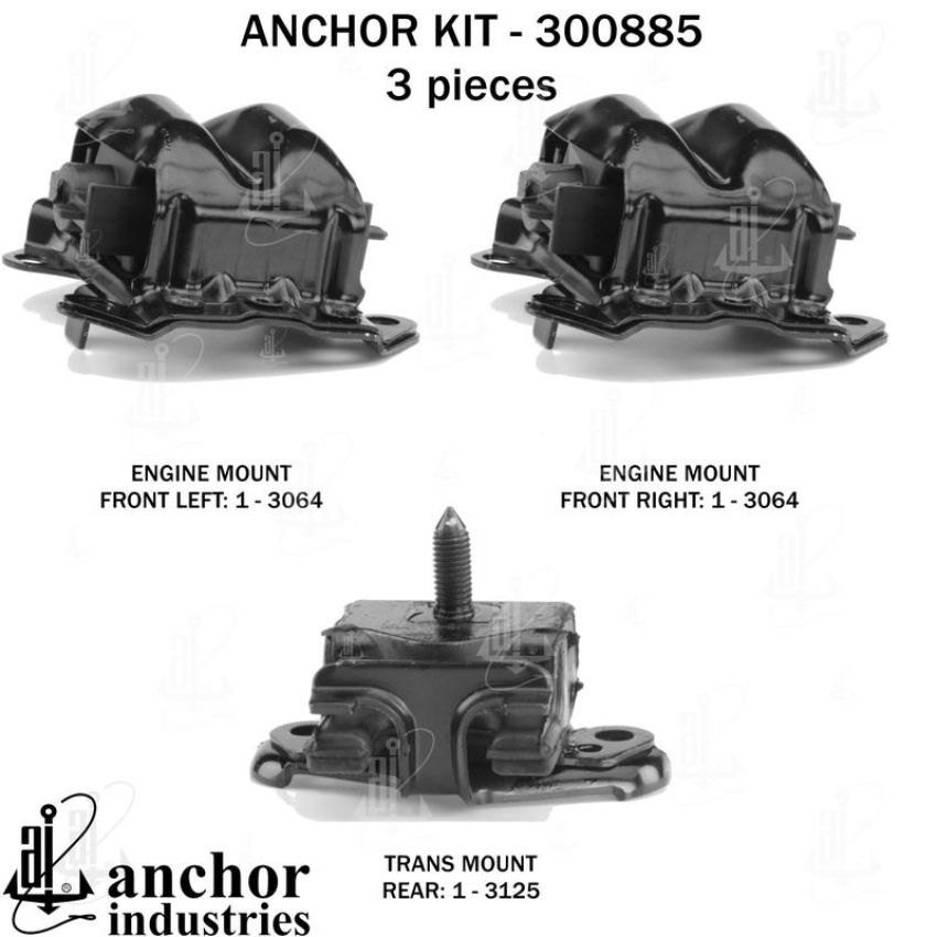ANCHOR MOUNTS 300885 ENGINE MNT KIT