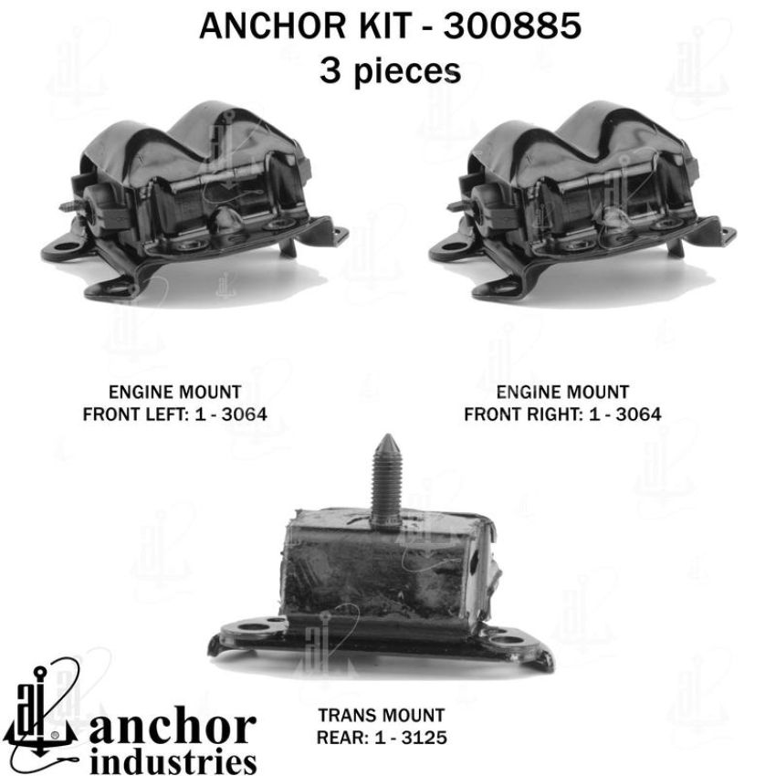 ANCHOR MOUNTS 300885 ENGINE MNT KIT