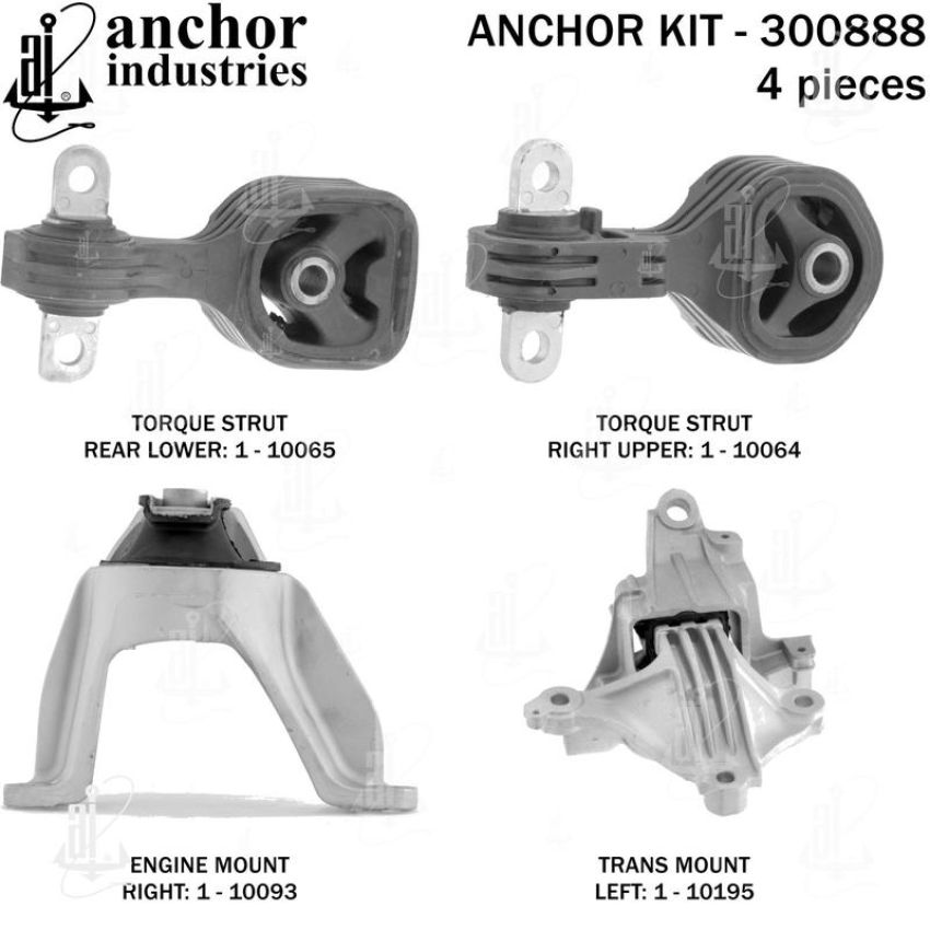 ANCHOR MOUNTS 300888 ENGINE MNT KIT
