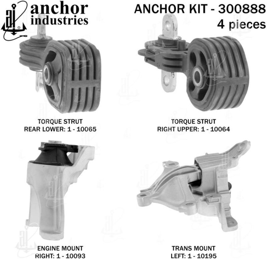 ANCHOR MOUNTS 300888 ENGINE MNT KIT