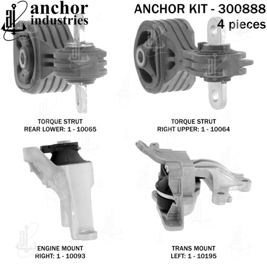 ANCHOR MOUNTS 300888 ENGINE MNT KIT