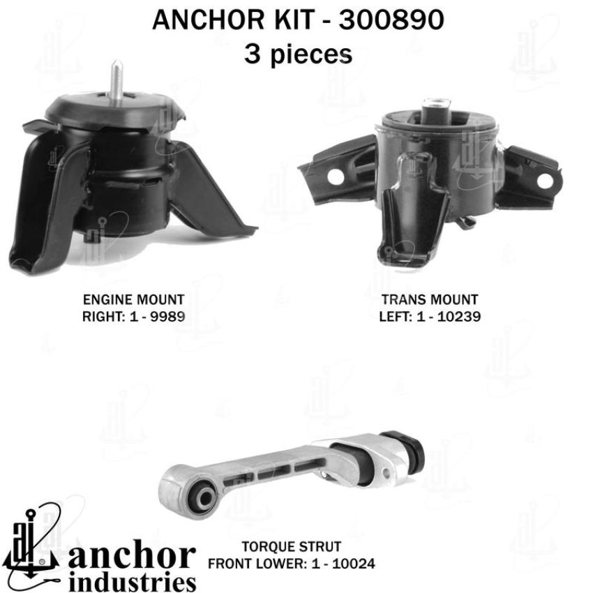 ANCHOR MOUNTS 300890 ENGINE MNT KIT