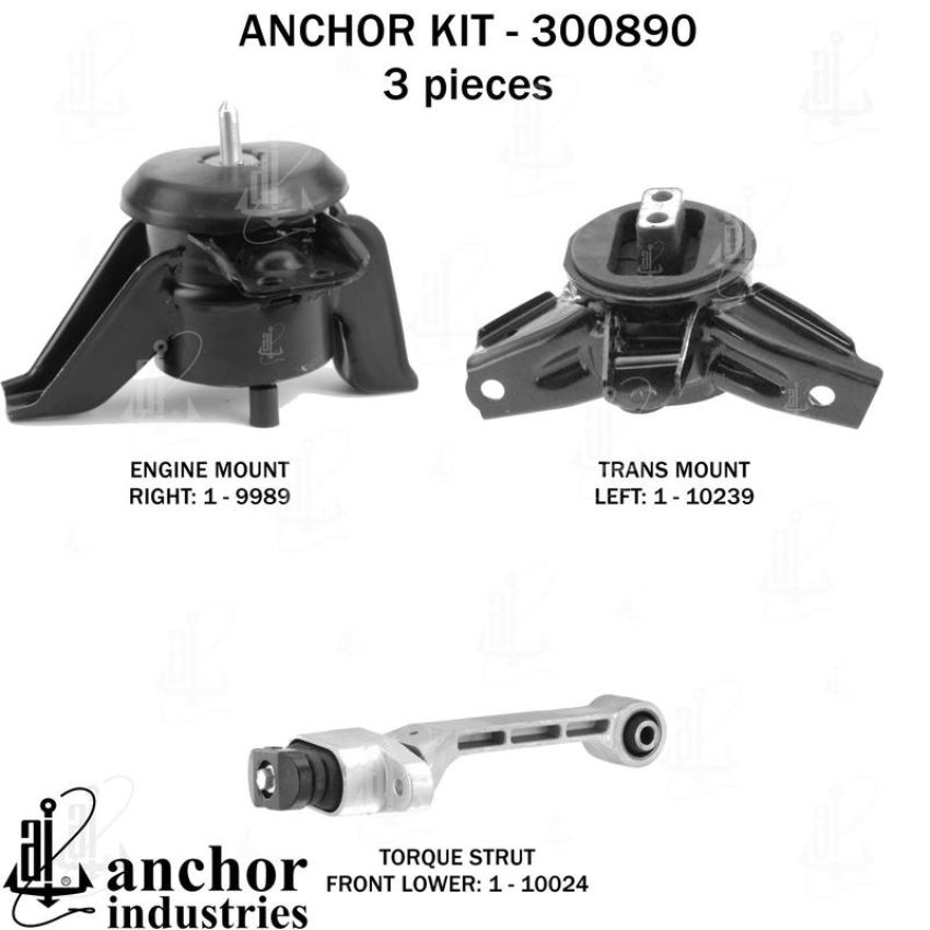 ANCHOR MOUNTS 300890 ENGINE MNT KIT