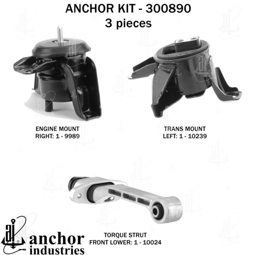 ANCHOR MOUNTS 300890 ENGINE MNT KIT