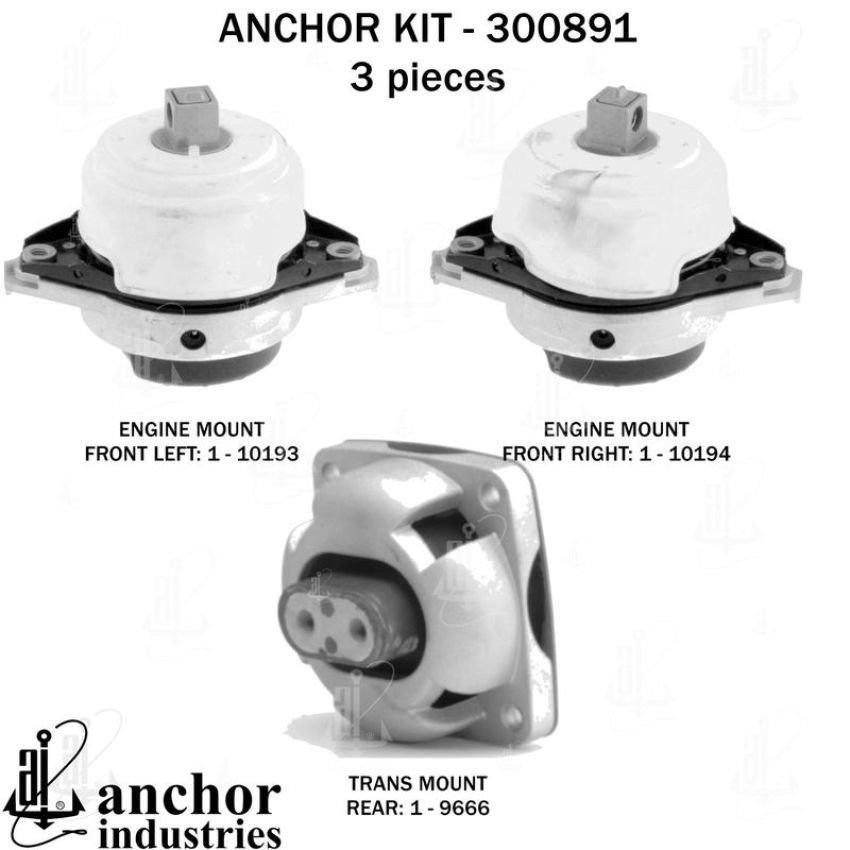 ANCHOR MOUNTS 300891 ENGINE MNT KIT