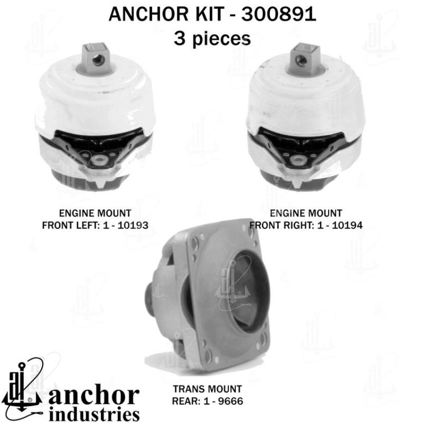 ANCHOR MOUNTS 300891 ENGINE MNT KIT