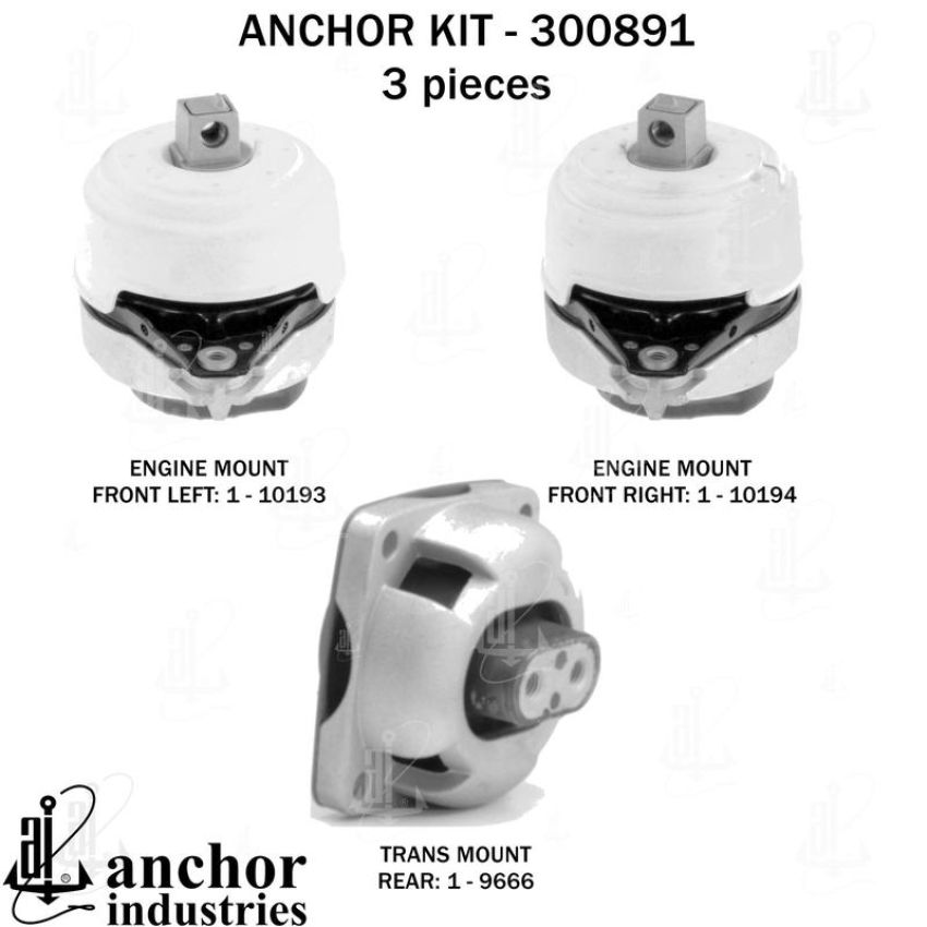ANCHOR MOUNTS 300891 ENGINE MNT KIT
