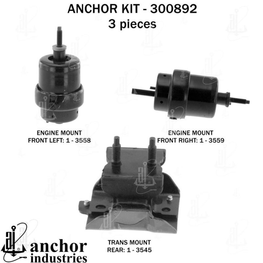 ANCHOR MOUNTS 300892 ENGINE MNT KIT