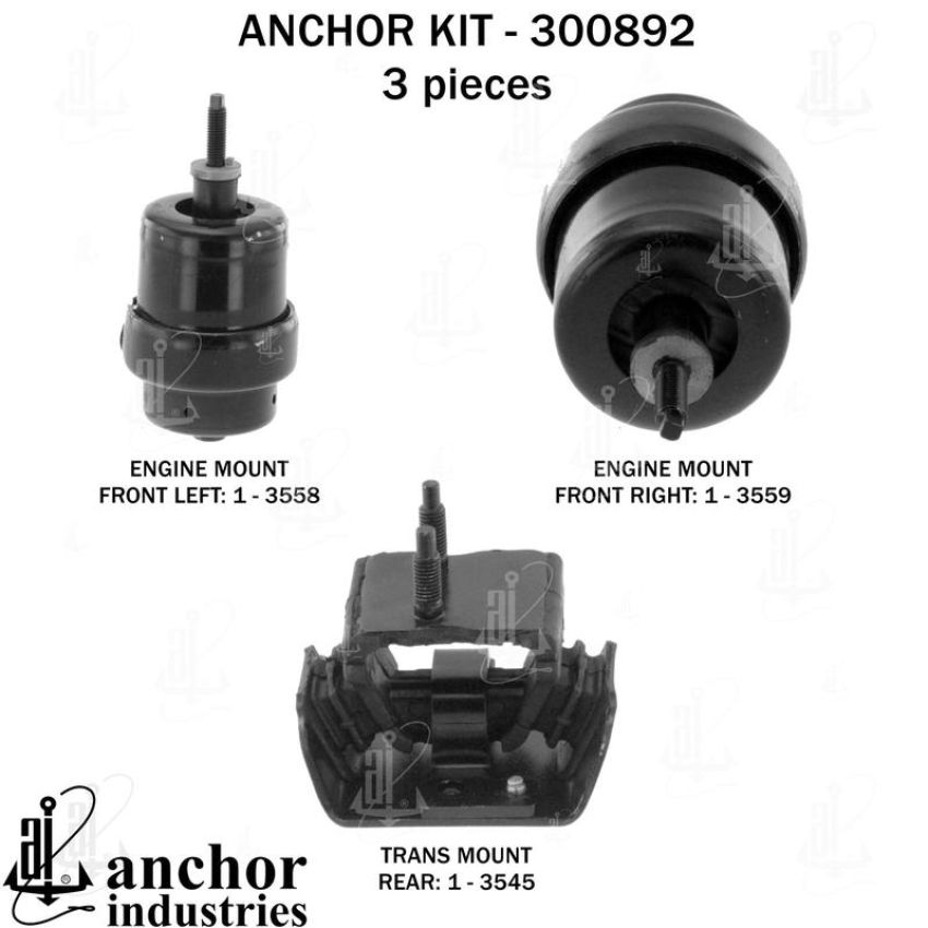 ANCHOR MOUNTS 300892 ENGINE MNT KIT