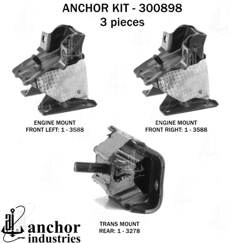 ANCHOR MOUNTS 300898 ENGINE MNT KIT