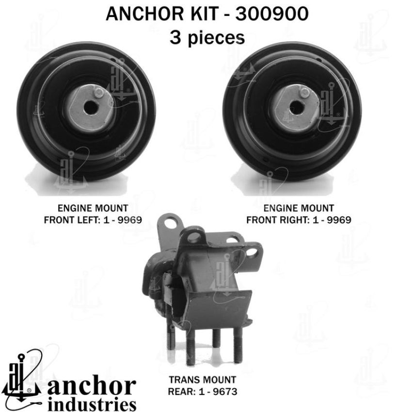 ANCHOR MOUNTS 300900 ENGINE MNT KIT