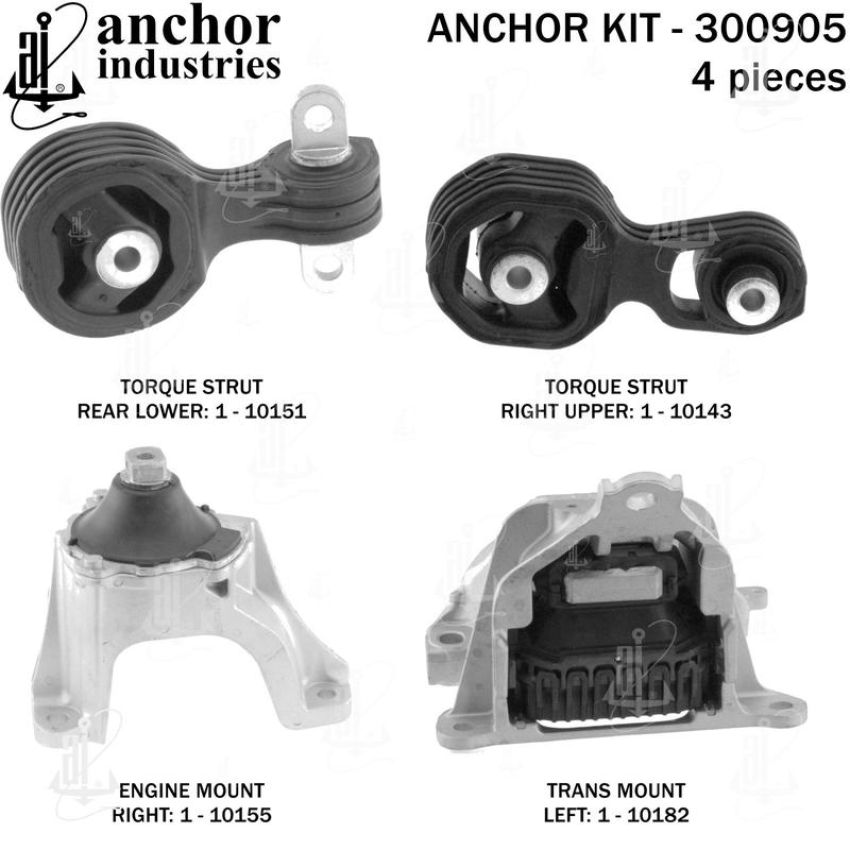 ANCHOR MOUNTS 300905 ENGINE MNT KIT