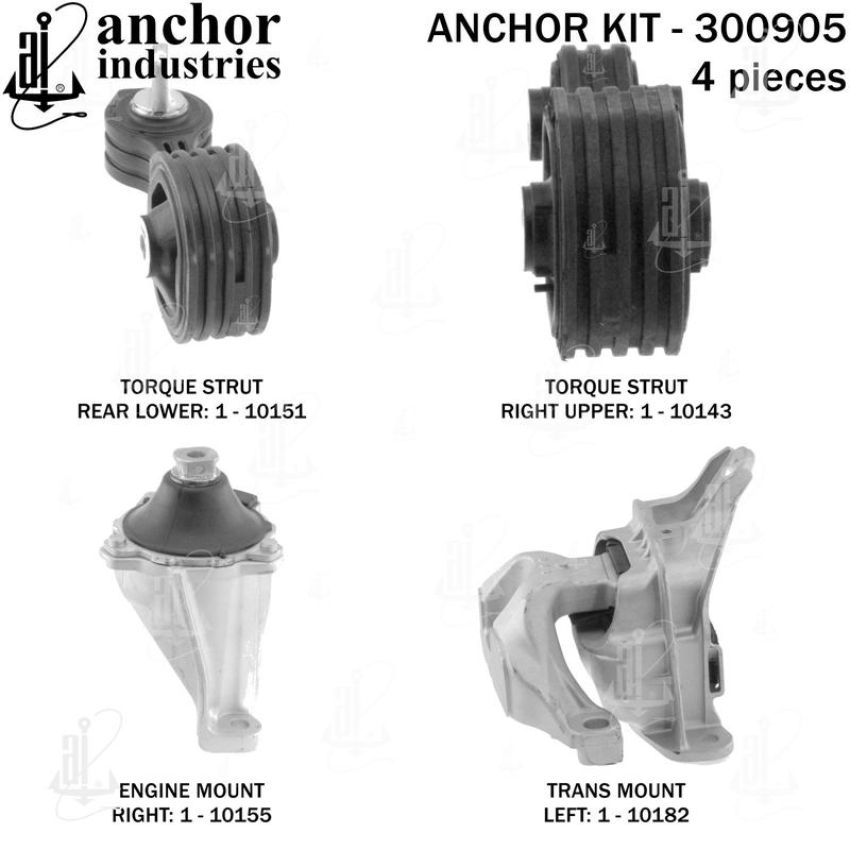 ANCHOR MOUNTS 300905 ENGINE MNT KIT