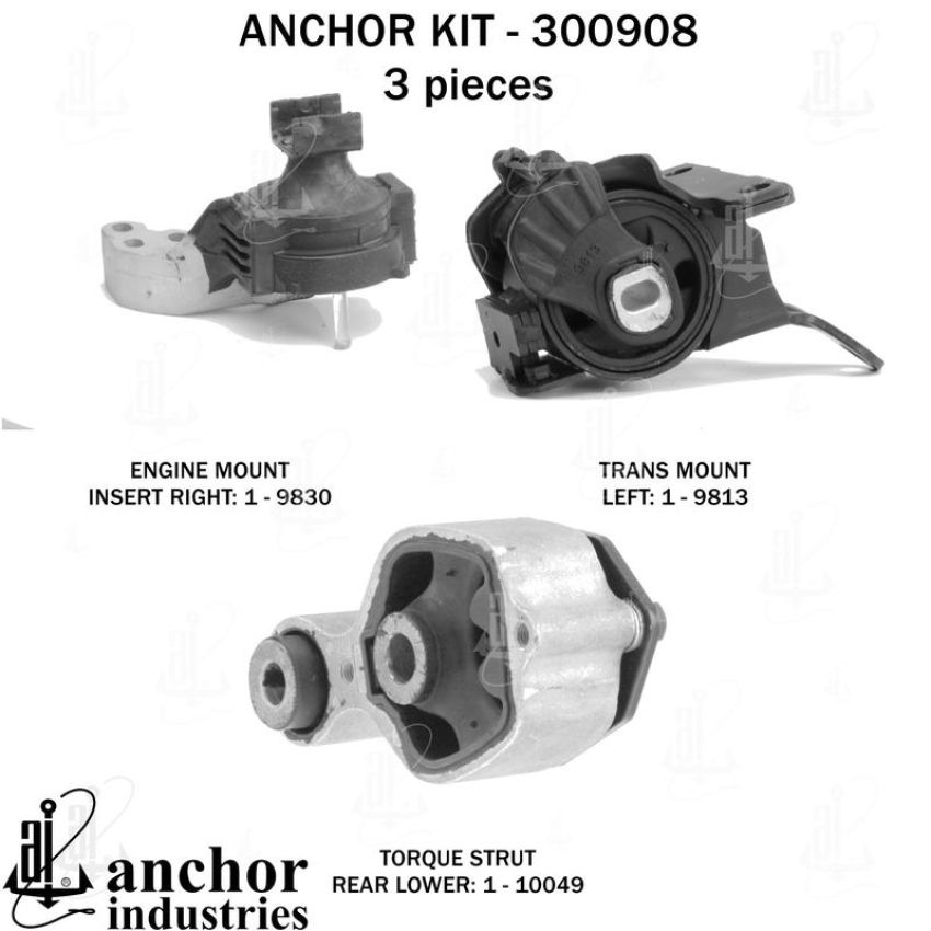 ANCHOR MOUNTS 300908 ENGINE MNT KIT