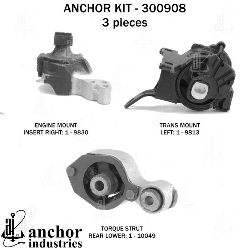 ANCHOR MOUNTS 300908 ENGINE MNT KIT