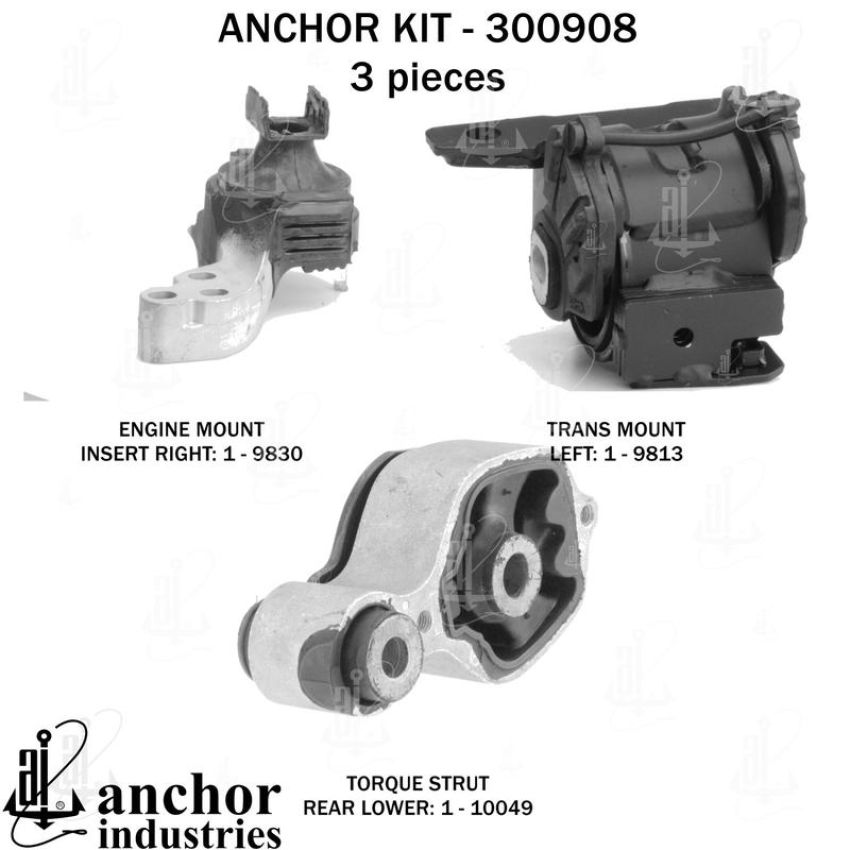 ANCHOR MOUNTS 300908 ENGINE MNT KIT