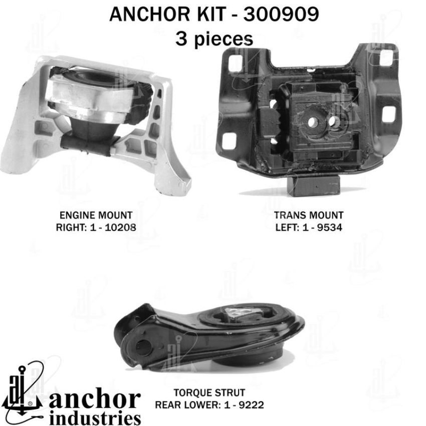 ANCHOR MOUNTS 300909 ENGINE MNT KIT