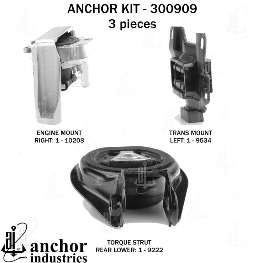 ANCHOR MOUNTS 300909 ENGINE MNT KIT