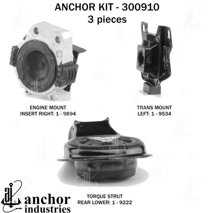 ANCHOR MOUNTS 300910 ENGINE MNT KIT
