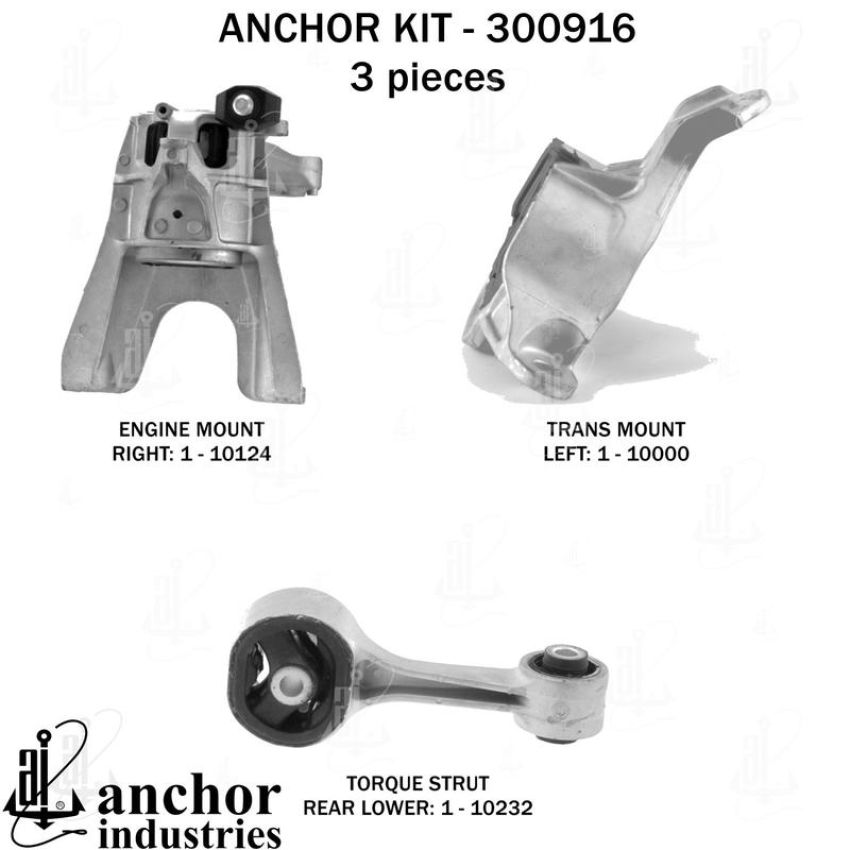 ANCHOR MOUNTS 300916 ENGINE MNT KIT