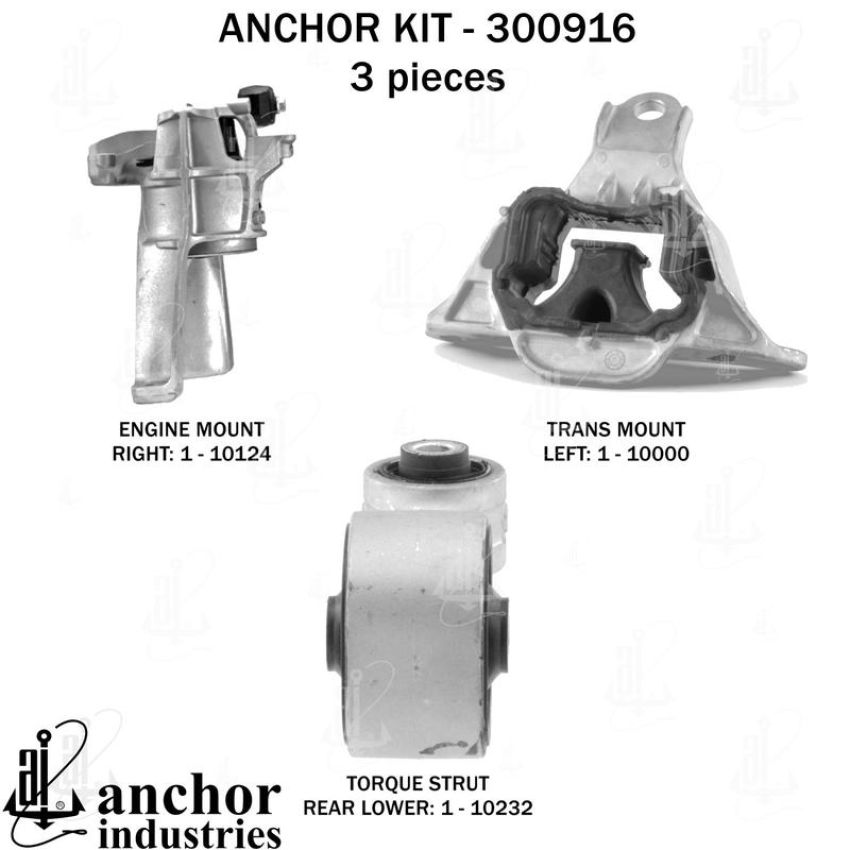 ANCHOR MOUNTS 300916 ENGINE MNT KIT