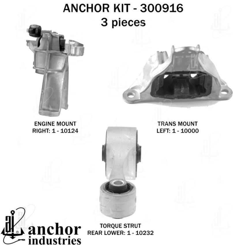 ANCHOR MOUNTS 300916 ENGINE MNT KIT