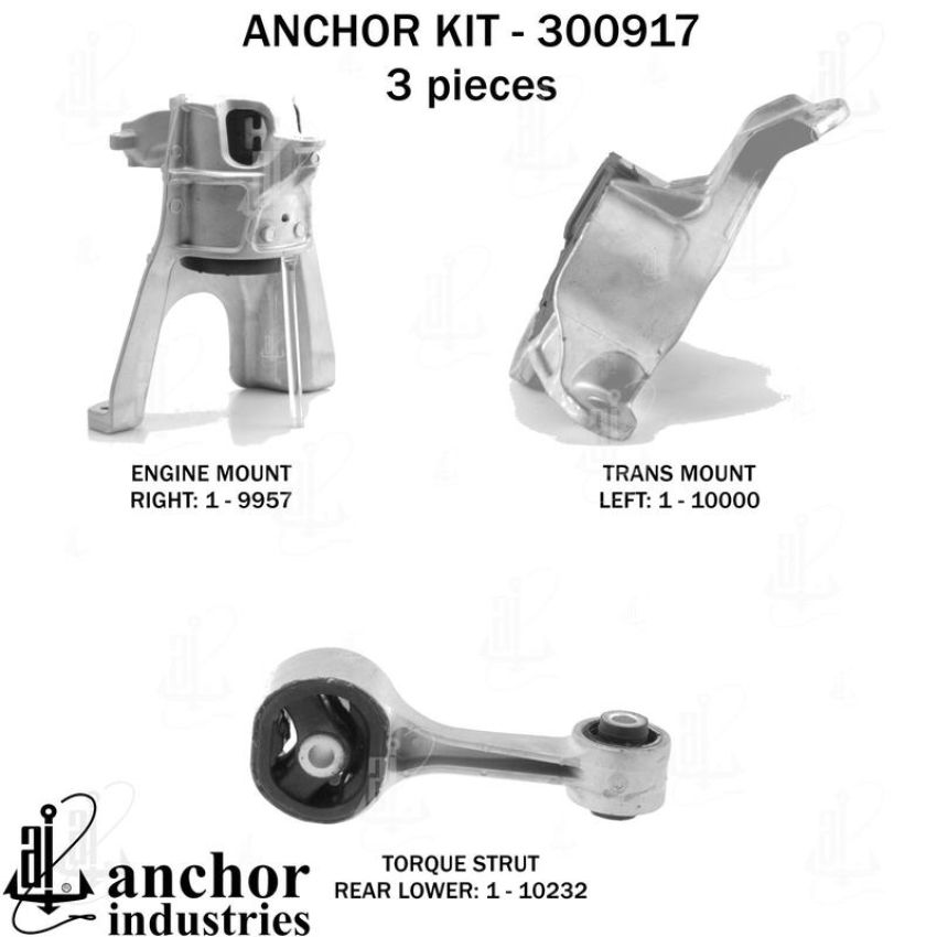 ANCHOR MOUNTS 300917 ENGINE MNT KIT