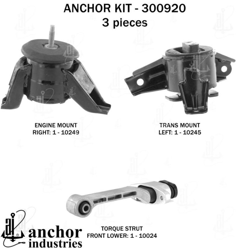 ANCHOR MOUNTS 300920 ENGINE MNT KIT