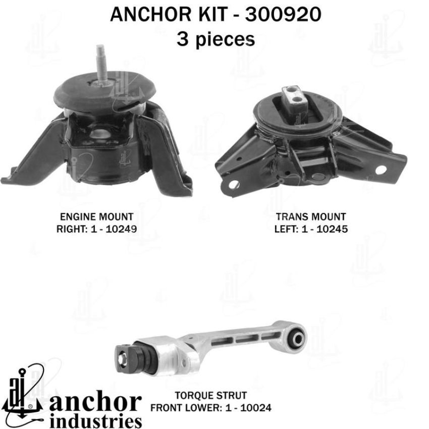 ANCHOR MOUNTS 300920 ENGINE MNT KIT