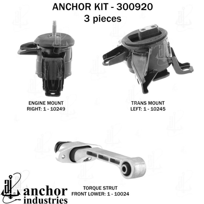ANCHOR MOUNTS 300920 ENGINE MNT KIT
