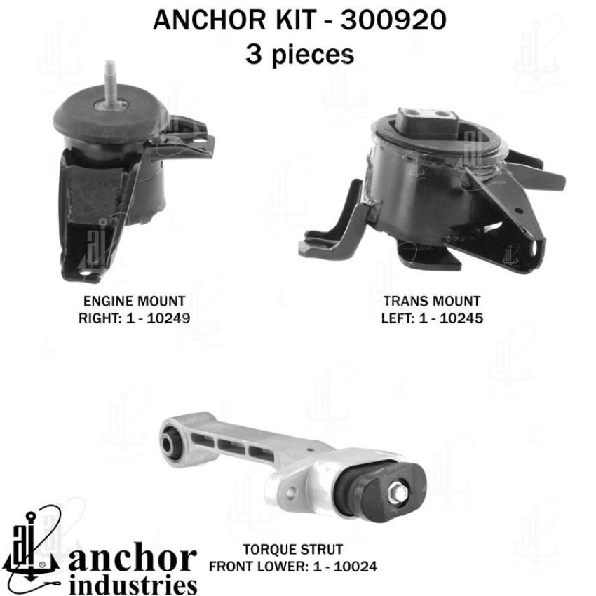 ANCHOR MOUNTS 300920 ENGINE MNT KIT