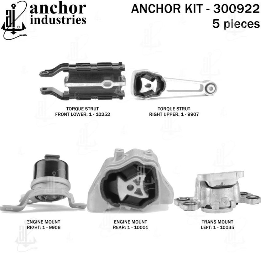 ANCHOR MOUNTS 300922 ENGINE MNT KIT