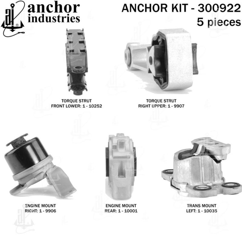 ANCHOR MOUNTS 300922 ENGINE MNT KIT