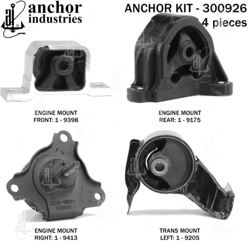 ANCHOR MOUNTS 300926 ENGINE MNT KIT