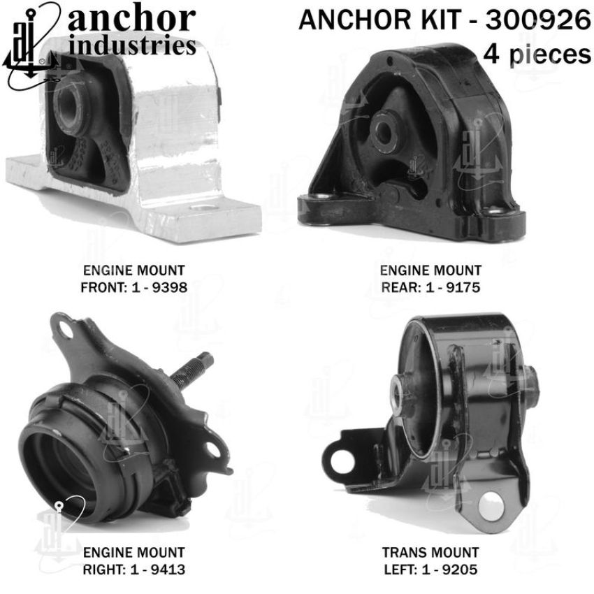 ANCHOR MOUNTS 300926 ENGINE MNT KIT