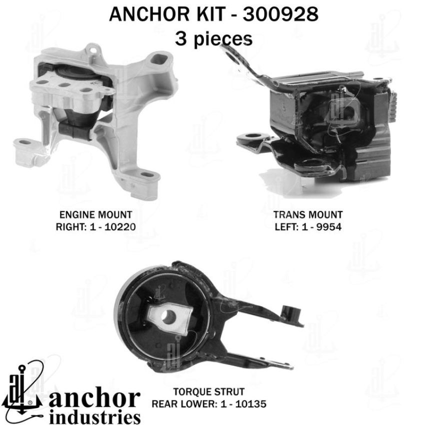 ANCHOR MOUNTS 300928 ENGINE MNT KIT