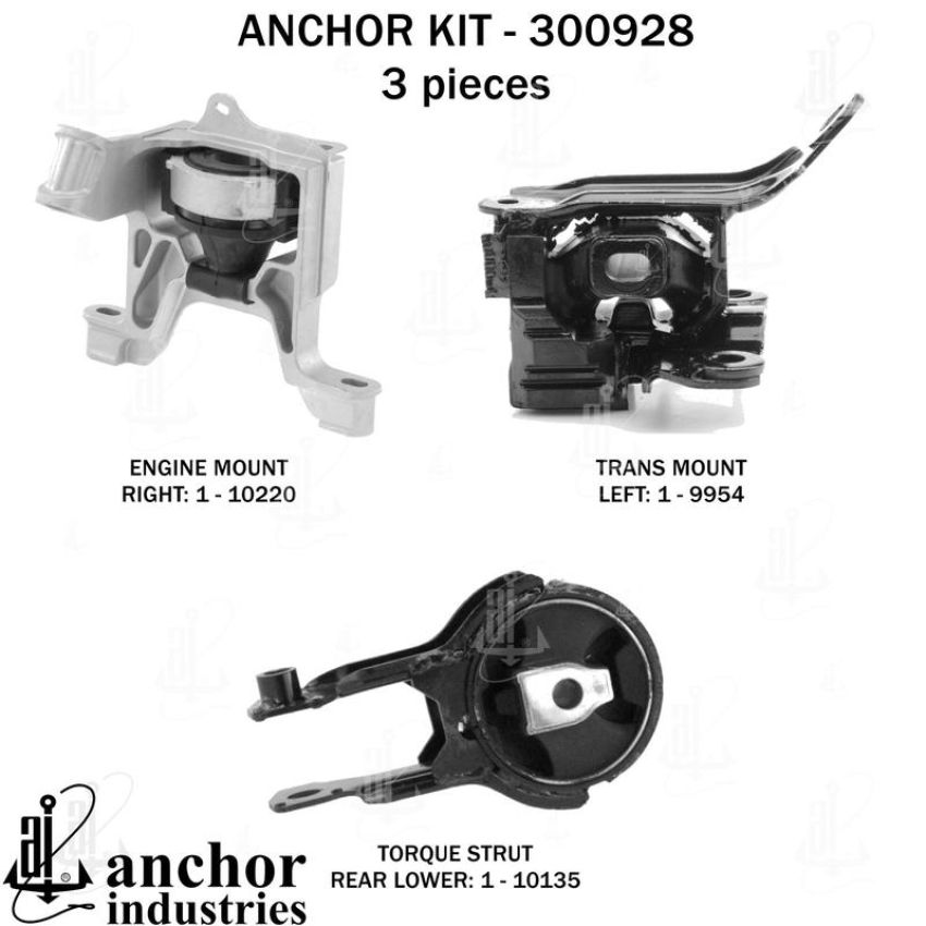 ANCHOR MOUNTS 300928 ENGINE MNT KIT