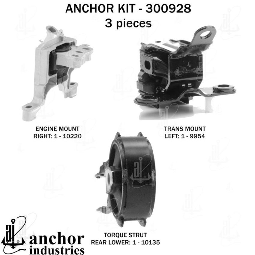 ANCHOR MOUNTS 300928 ENGINE MNT KIT