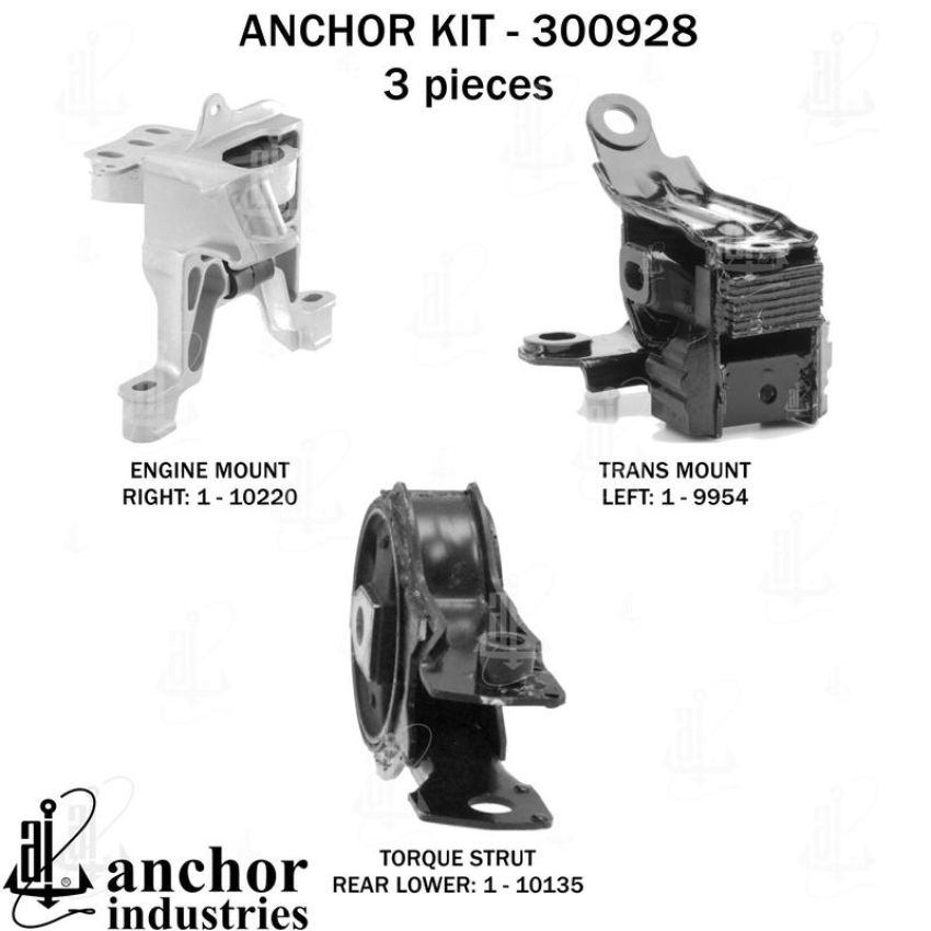 ANCHOR MOUNTS 300928 ENGINE MNT KIT