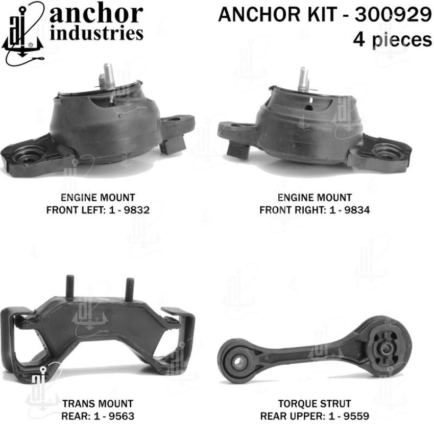 ANCHOR MOUNTS 300929 ENGINE MNT KIT