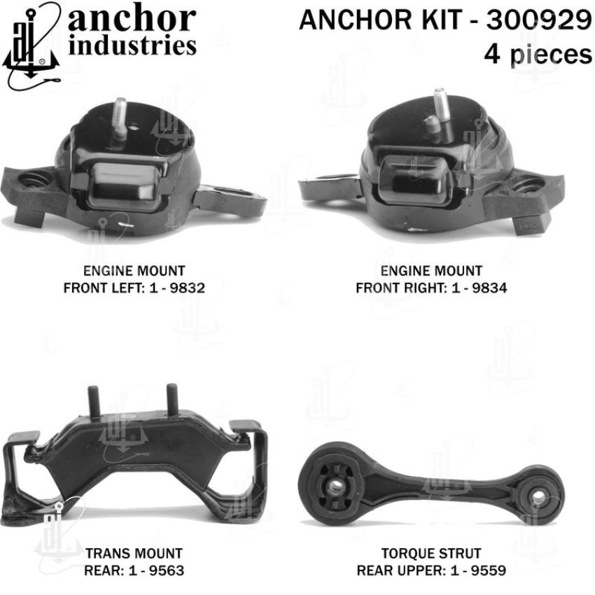 ANCHOR MOUNTS 300929 ENGINE MNT KIT