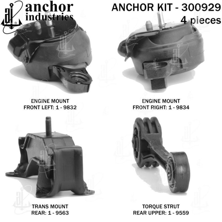 ANCHOR MOUNTS 300929 ENGINE MNT KIT